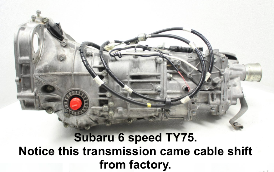 CABLE SHIFT KIT - SUBARU TY75 6-SPEED (USING RGB's) TO SUIT T25 - T3 VANAGON